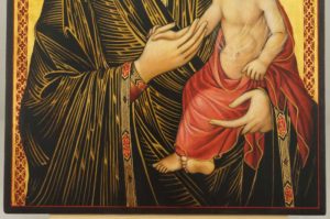 Madonna and Child Icon Simone Martini Hand Painted Icon on Wood