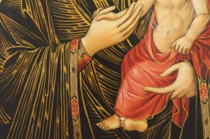 Madonna and Child Icon Simone Martini Hand Painted Icon on Wood