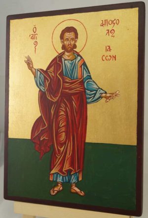 Saint Jason the Apostle Hand Painted Byzantine Orthodox Icon on Wood