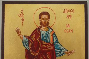 Saint Jason the Apostle Hand Painted Byzantine Orthodox Icon on Wood