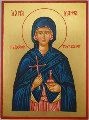 Saint Martha of Bethany Hand Painted Byzantine Orthodox Icon