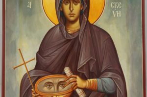 Saint Paraskevi Petka Hand Painted Byzantine Orthodox Icon on Wood