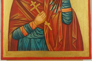 Saint Sebastian Hand Painted Orthodox Icon on Wood