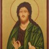 St John the Baptist Icon Hand Painted Byzantine Orthodox on Wood