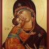 Theotokos Sweet Loving Hand Painted Byzantine Orthodox Icon