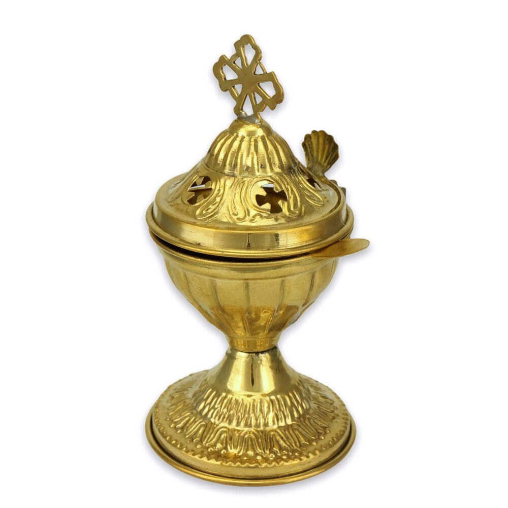 Brass Incense Burner (engraved design) BlessedMart