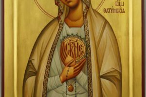 Our Lady of Fatima Hand Painted Orthodox Icon on Wood