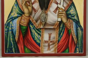 Saint Basil the Great Hand Painted Orthodox Icon on Wood