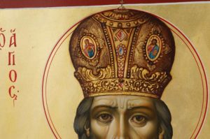 Saint Basil the Great Hand Painted Orthodox Icon on Wood