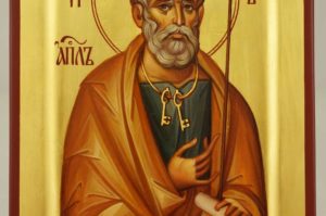 Saint Peter the Apostle Hand Painted Byzantine Orthodox Icon on Wood