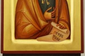 Saint Peter the Apostle Hand Painted Byzantine Orthodox Icon on Wood