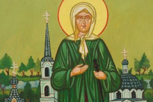 Blessed Xenia of St. Petersburg Hand Painted Orthodox Icon on Wood