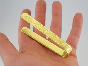 Brass Plated Charcoal Tongs egraved