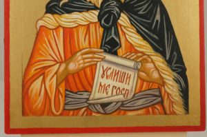Prophet Elijah Hand Painted Byzantine Icon on Wood