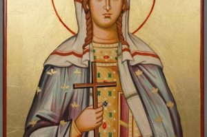 Saint Olympia Hand Painted Orthodox Icon on Wood