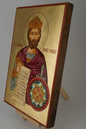 righteous joshua the son of nun navi icon hand painted orthodox