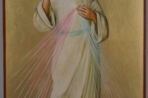 Christ Divine Mercy Icon Hand Painted Roman Catholic