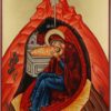 Nativity of Christ Icon Hand Painted Byzantine Orthodox
