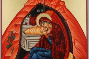 Nativity of Christ Icon Hand Painted Byzantine Orthodox