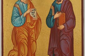 Saints Peter and Paul Icon Hand Painted Orthodox