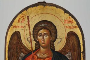 St Archangel Michael Icon Hand Painted Byzantine Orthodox
