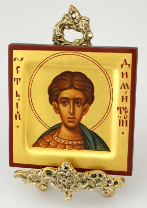 St Demetrius of Thessaloniki miniature Icon Hand Painted Orthodox