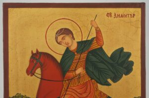St Demetrius the Great Martyr Icon Hand Painted Byzantine Orthodox