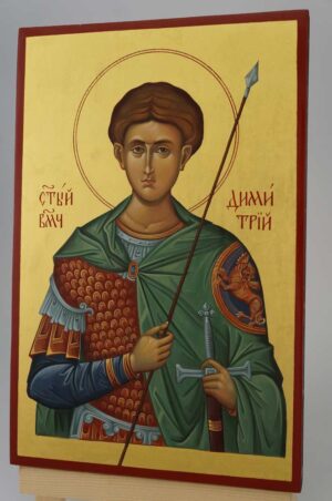 St Dimitrios of Thessaloniki Icon Hand Painted Greek Orthodox