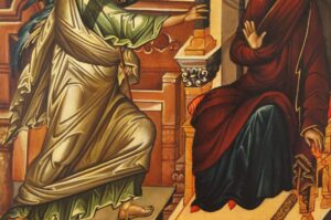The Annunciation Icon Hand Painted Byzantine Orthodox