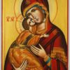Theotokos of Vladimir Icon Hand Painted Byzantine Orthodox
