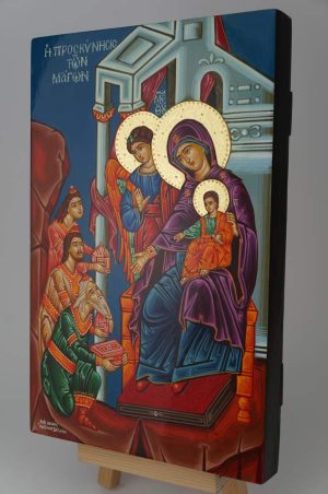 adoration of the magi icon hand painted greek orthodox