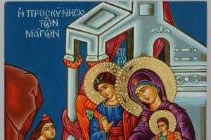 adoration of the magi icon hand painted greek orthodox