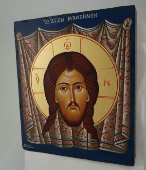 christ holy face (mandylion) icon hand painted orthodox