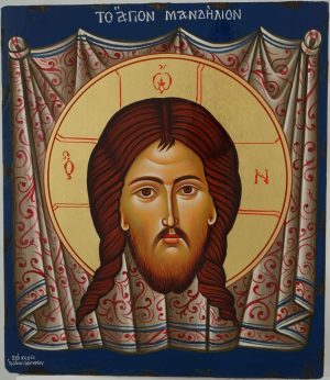 christ holy face (mandylion) icon hand painted orthodox