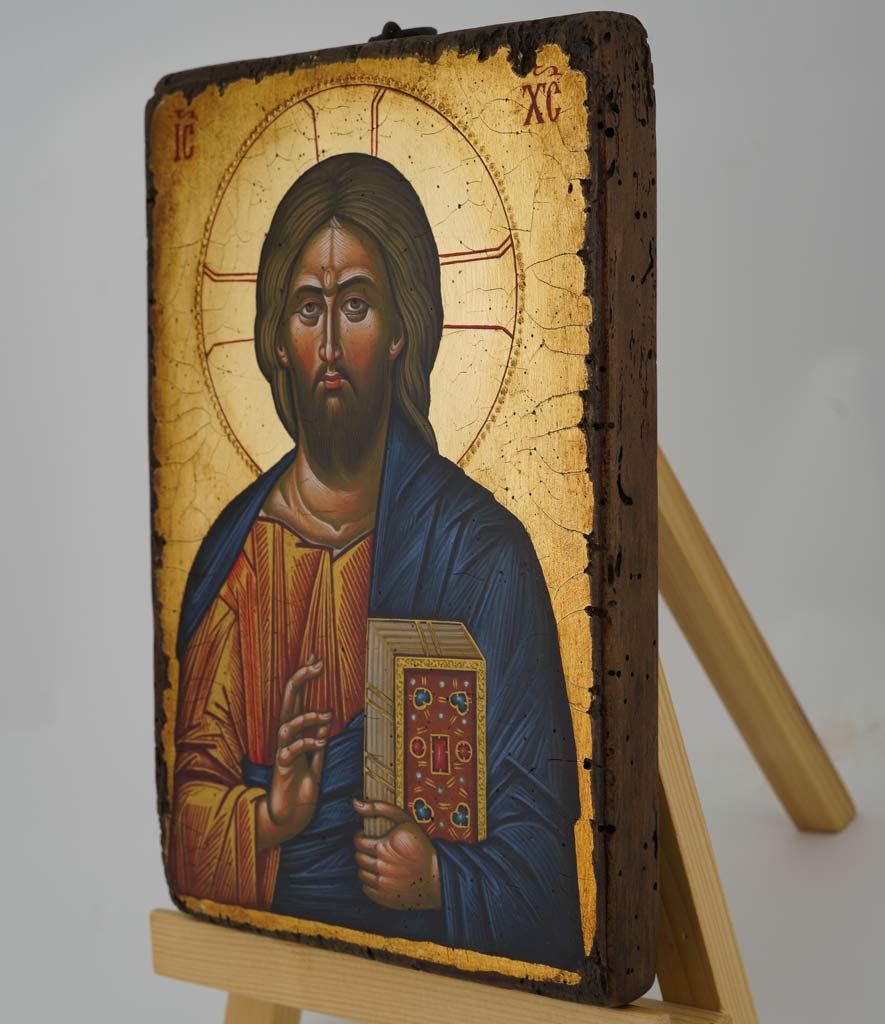 christ pantocrator icon mount athos byzantine