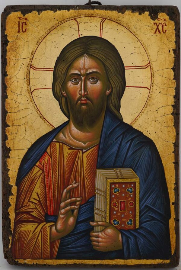 christ pantocrator icon mount athos byzantine