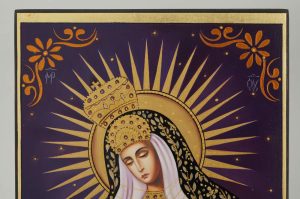 our lady of the gate of dawn icon hand painted orthodox