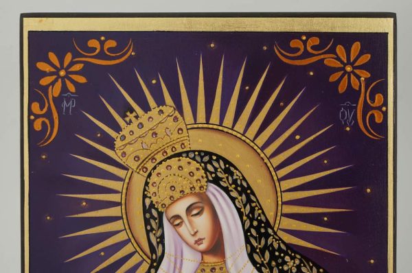 our lady of the gate of dawn icon hand painted orthodox