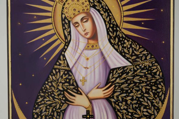 our lady of the gate of dawn icon hand painted orthodox