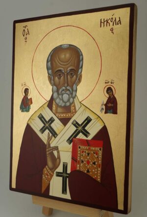 st nicholas the miracle worker icon hand painted orthodox