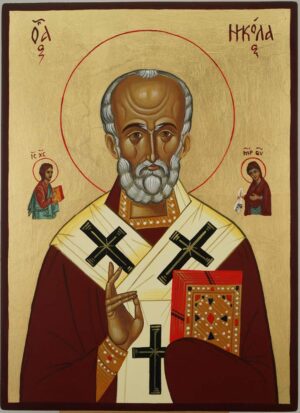 st nicholas the miracle worker icon hand painted orthodox