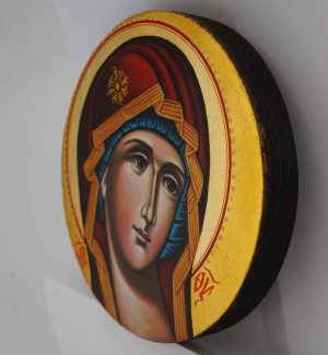 theotokos round icon hand painted orthodox