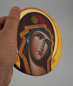 theotokos round icon hand painted orthodox