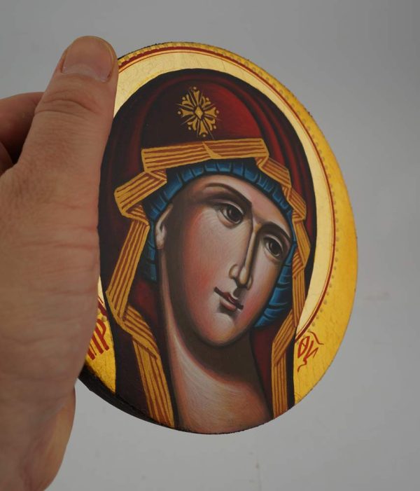 theotokos round icon hand painted orthodox
