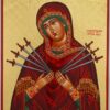 theotokos softener of evil hearts icon hand painted
