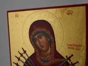 theotokos softener of evil hearts icon hand painted