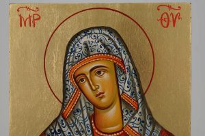 virgin mary extreme humility icon hand painted greek