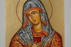 virgin mary extreme humility icon hand painted greek