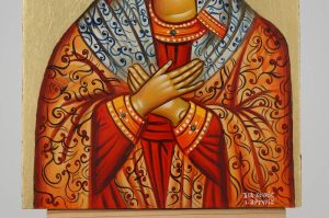 virgin mary extreme humility icon hand painted greek