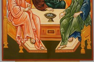 Holy Trinity Hospitality of Abraham Icon Hand Painted Orthodox